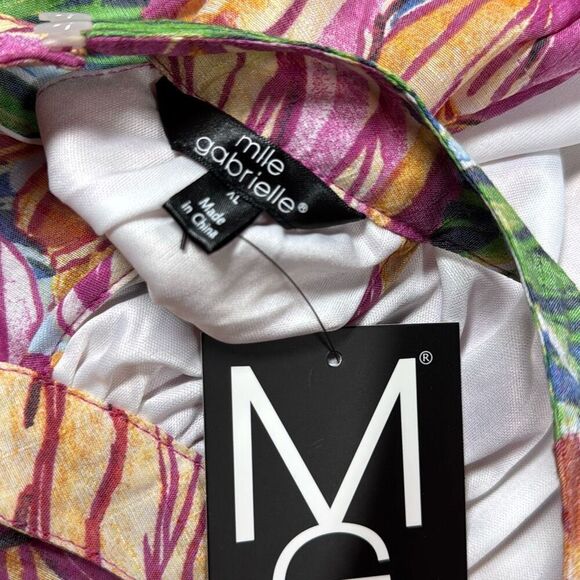 Mlle Gabrielle Women’s Floral Halter Dress Size XL NEW - Picture 5 of 6